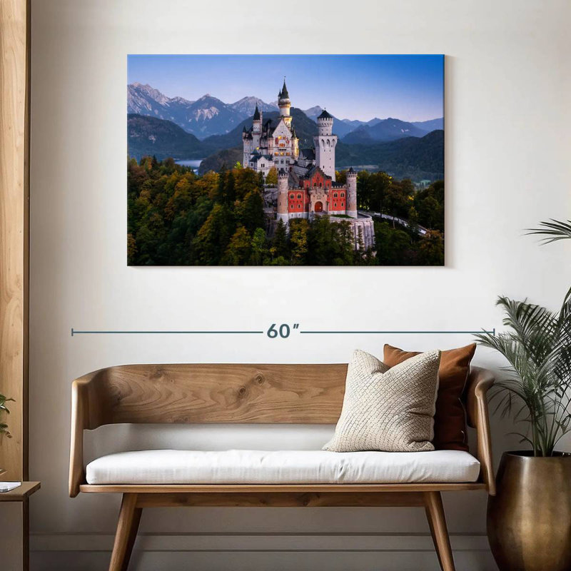 Lilie Scenic Neuschwanstein Castle, H 30 po x l 45 po