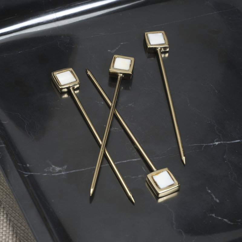Evil Eye 4-Piece Set Cocktail Picks, Gold