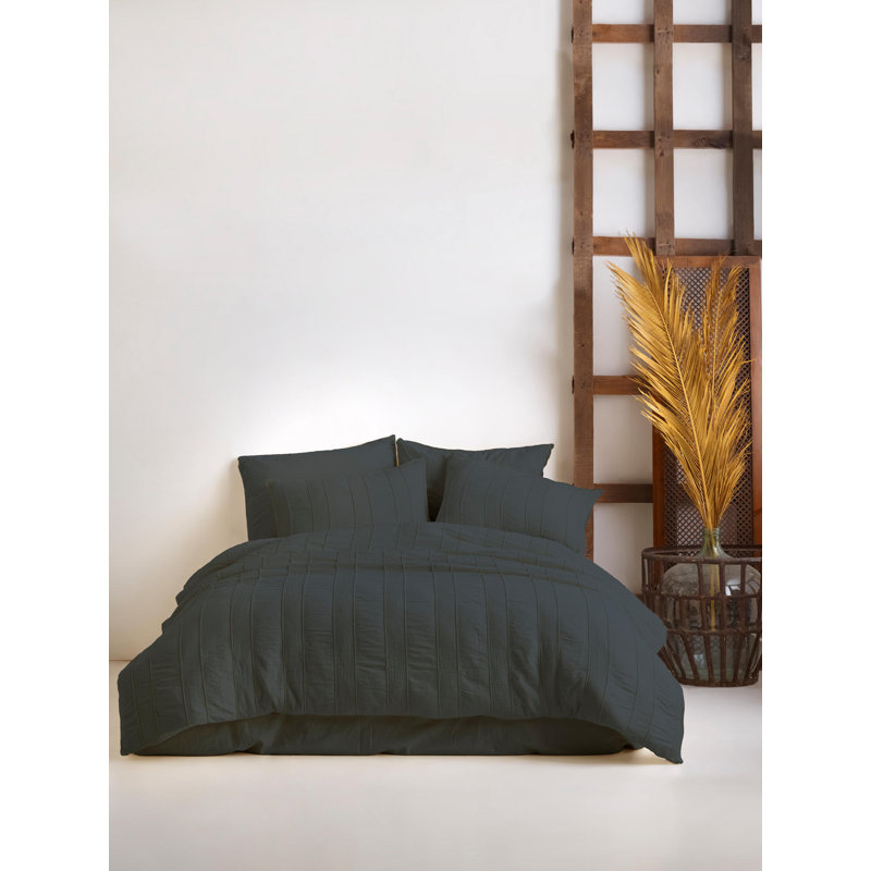 Ensemble de housse de couette en coton Burgandie
