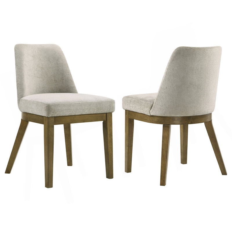 Chaise d'appoint Bryant (brun clair) rembourrée (ensemble de 2)