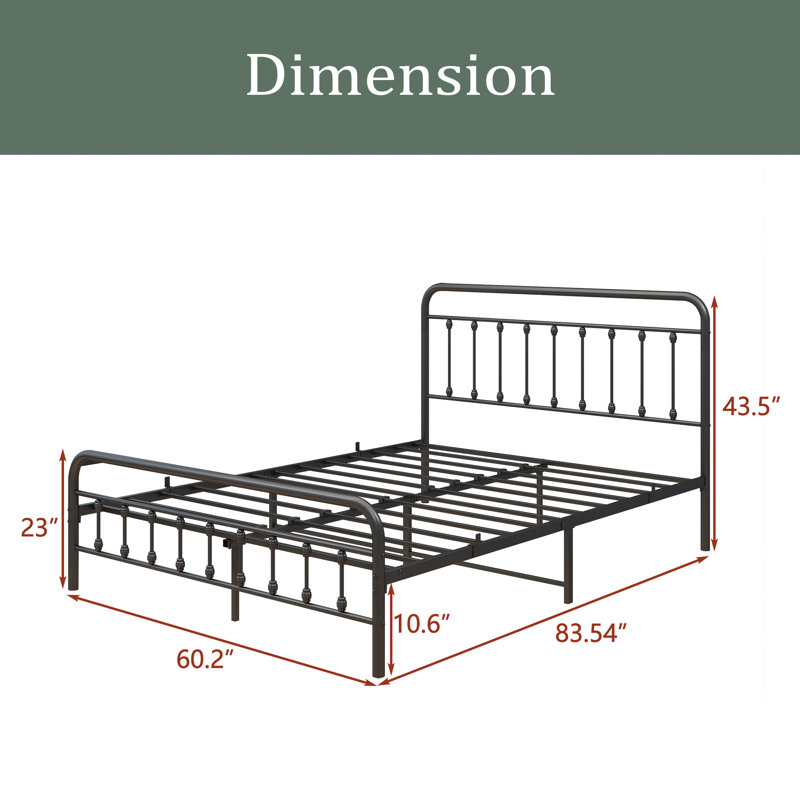 Cleophes Metal Platform Bed
