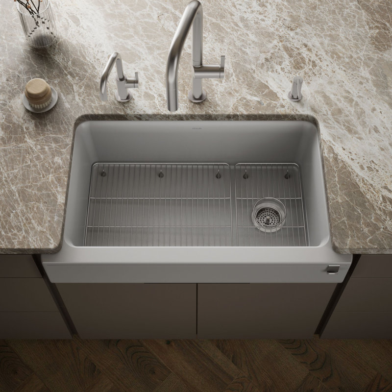 CAIRN 1 BASIN 36-In SHORT APRN, Matte Gray