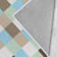 Tapis bleu / brun / blanc Eumeka