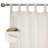 Linen Blend Semi-Sheer Tab Top Vintage Curtain Pair-1485989442-1485989445