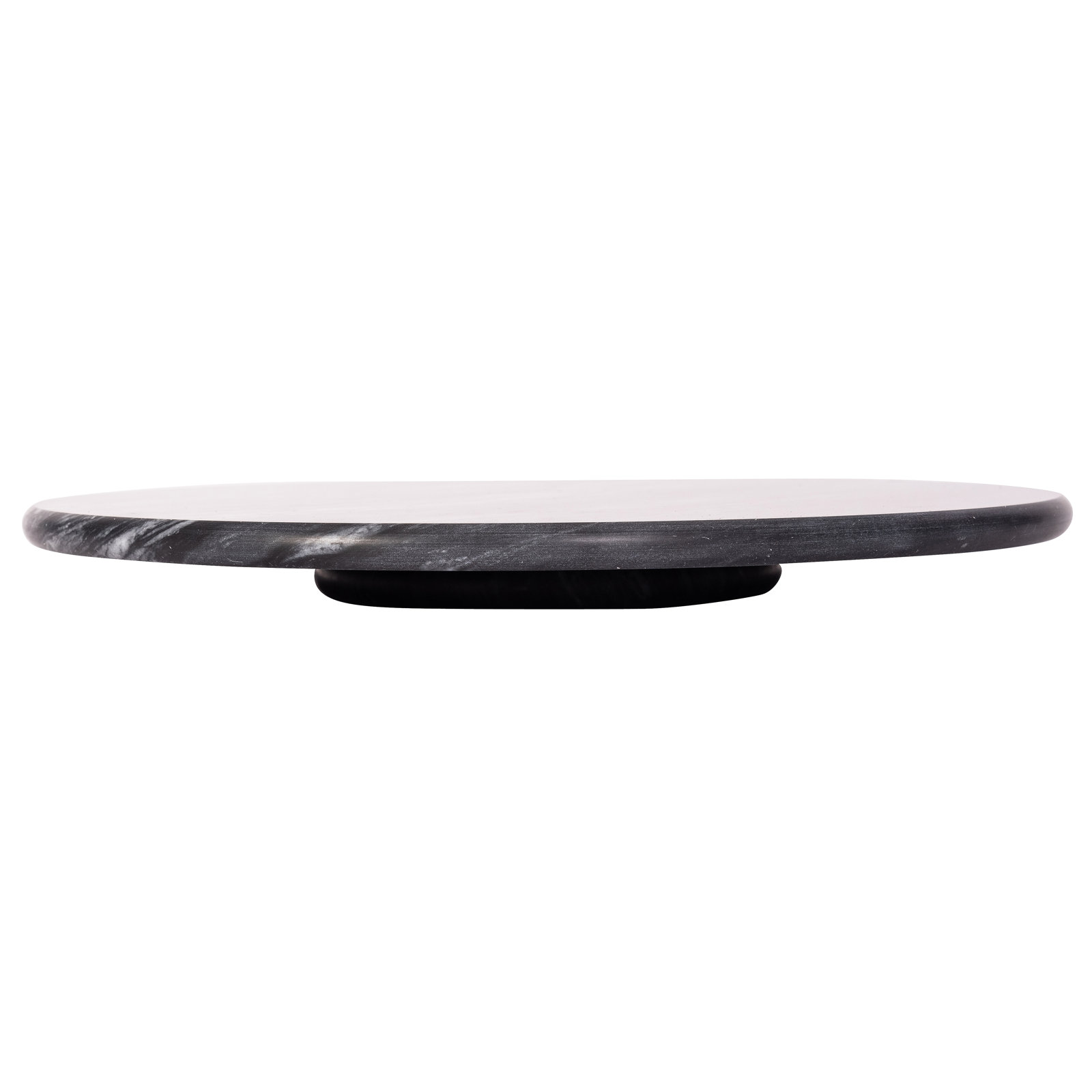 Genuine Marble Lazy Susan, Black Matte