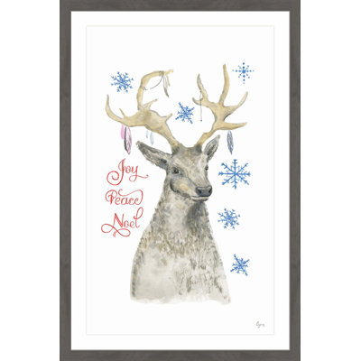Boho Deer 1 Piece Single Picture Frame Painting