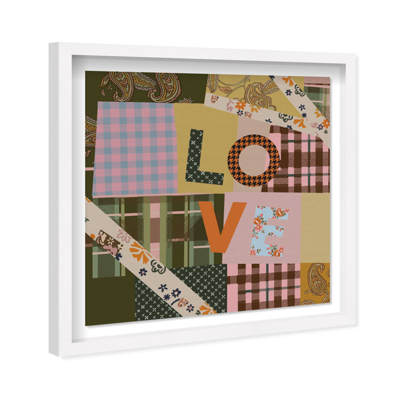 Retro Scarf II Print by Oliver Gal, 41.5"H x 41.5"W, White Shadowbox