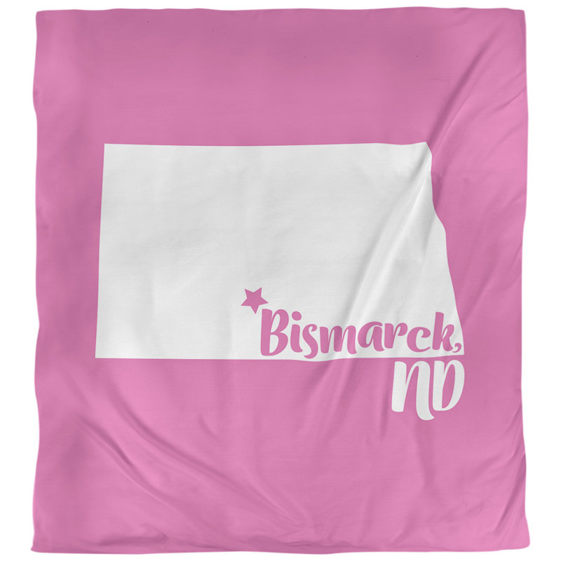 Housse de couette bismarck north dakota, Housse de couette pour grand lit, Rose, Microfibre