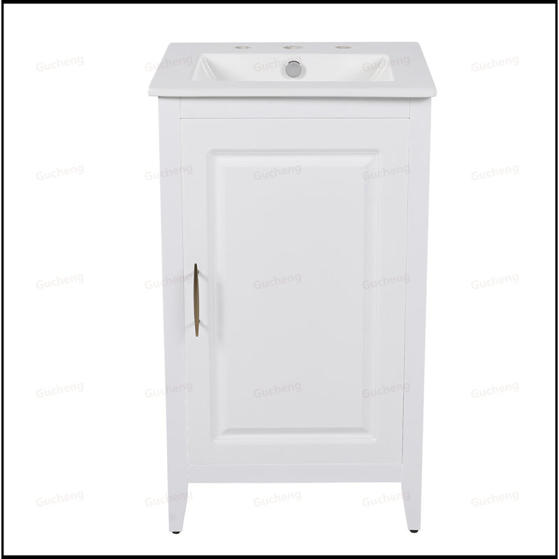 Meuble-lavabo 20,3 po avec tiroir fonctionnel, Blanc