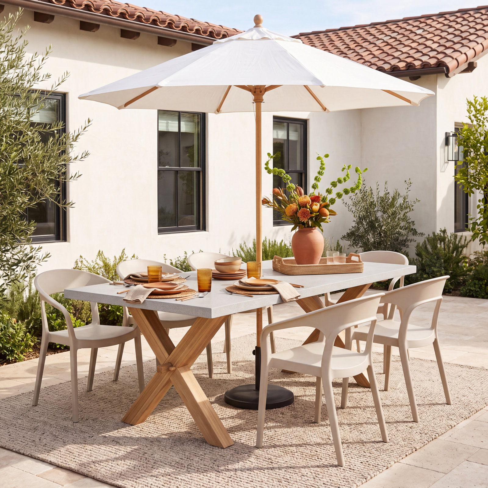 Akiva 80" Teak Patio Dining Table