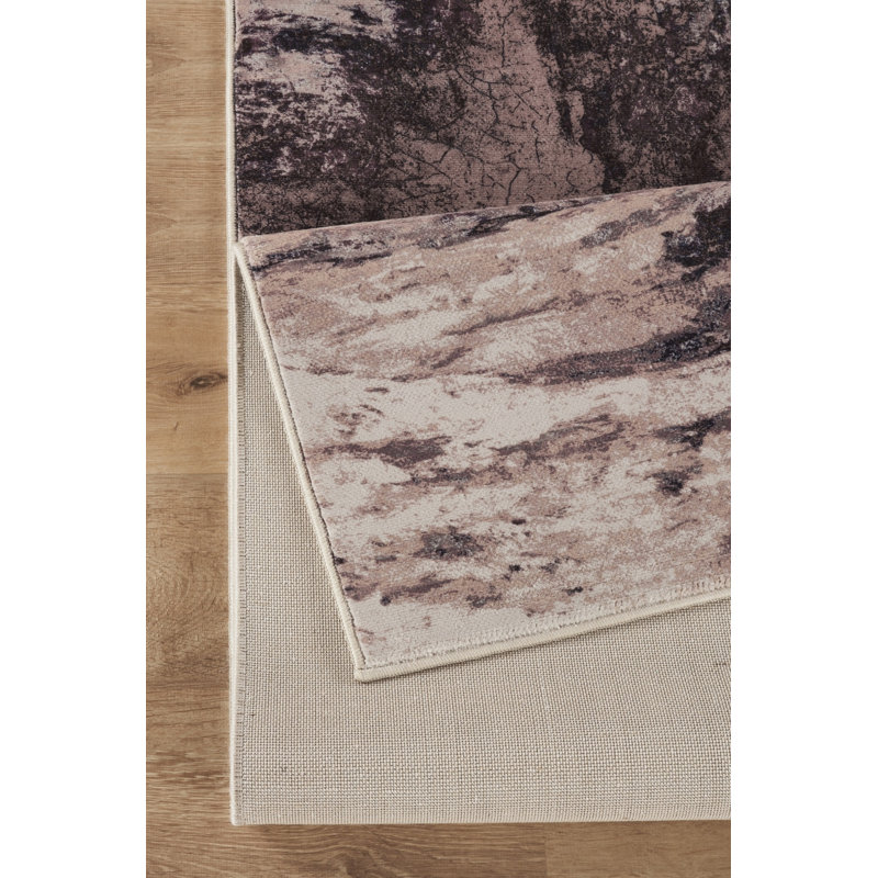Elem Abstract Marble Brown Area Rug, 5'3"x7'3"