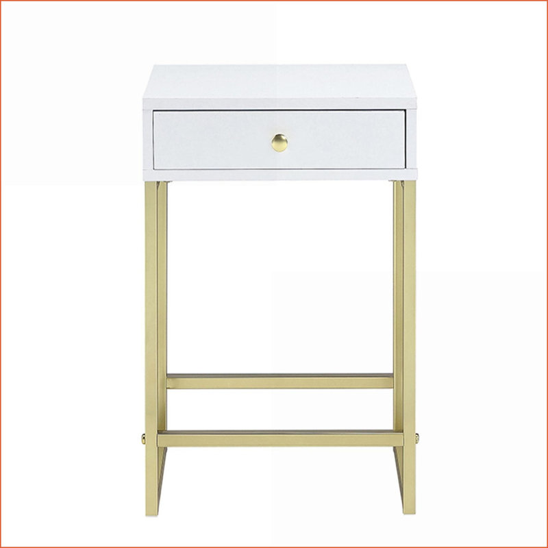 Chêne antique Table basse de salon noire avec 4 portes coulissantes - Rangement peu encombrant pour les essentiels