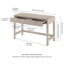 Bureau rectangulaire 48 po Nev-270286134