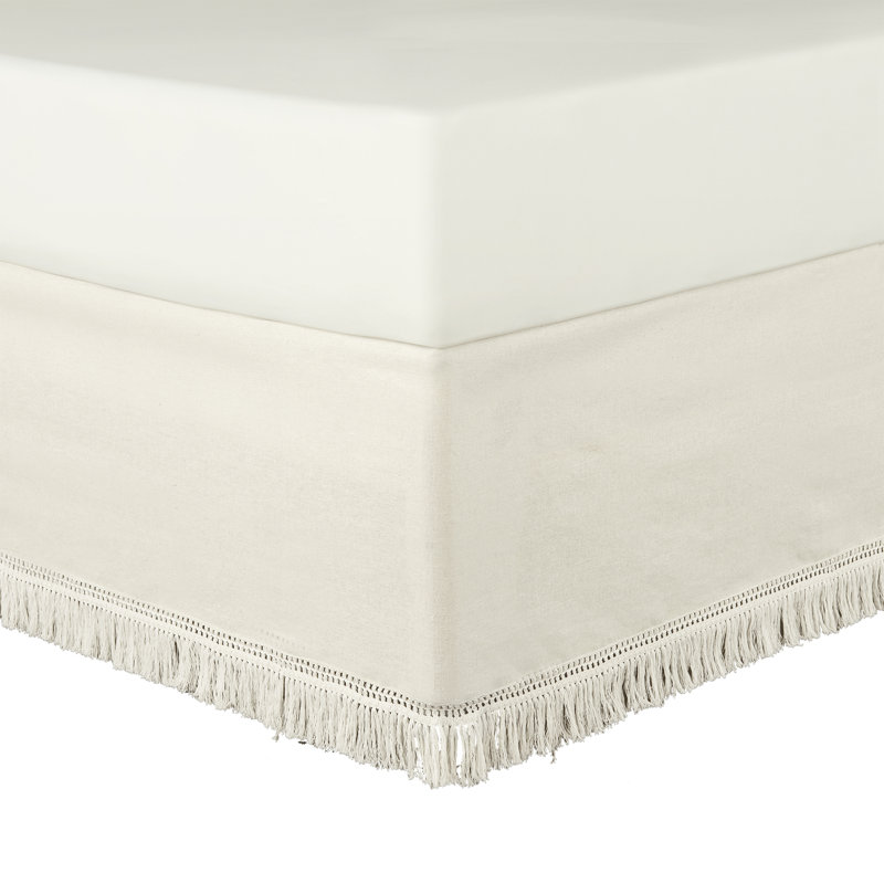 Pleated Bed Skirt, Queen, OffWhite
