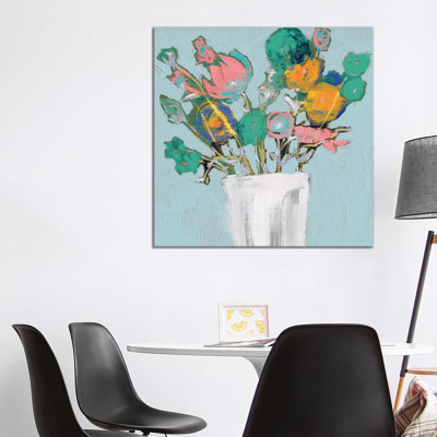 Fun Bouquet I by Jennifer Goldberger - Wrapped Canvas Painting
