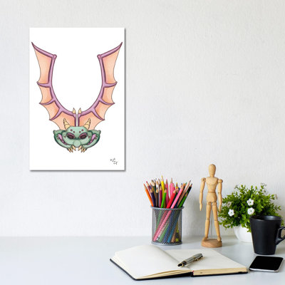 Monster Letter U by Might Fly Art & Illustration - Wrapped Canvas Print