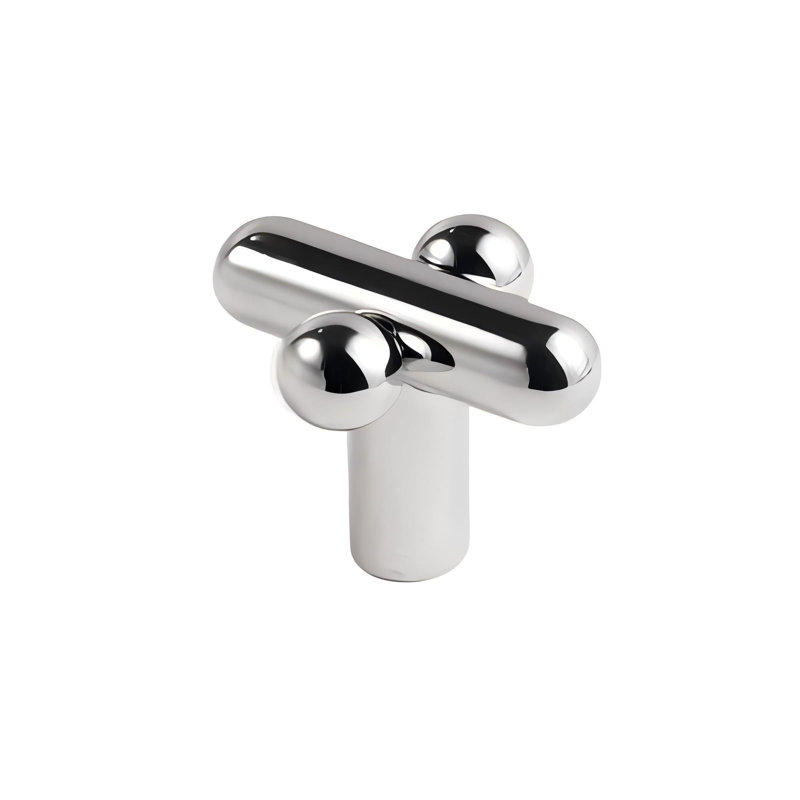  1-1/5" Length Bar Knob, Polished Chrome