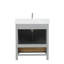 Meuble-lavabo simple 30 po avec plateau en marbre de Carrare Abbottsville-1797258931