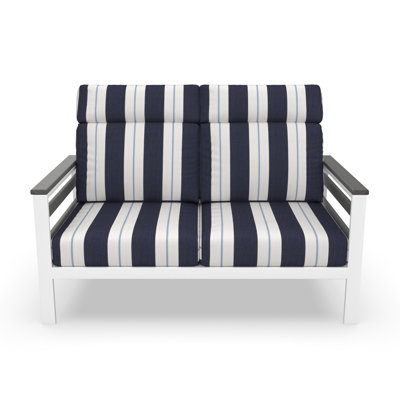 Townsend Metal Outdoor Loveseat With Sunbrella Cushion