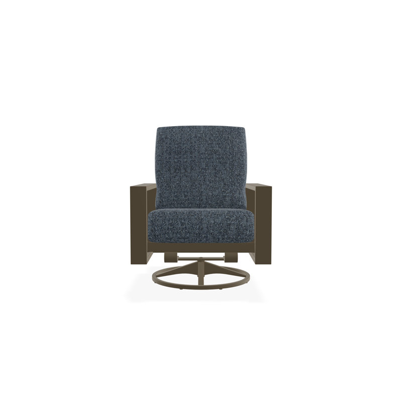 Larssen Deep Seating Cushion Swivel Rocker, Beachwood, Restore Indigo