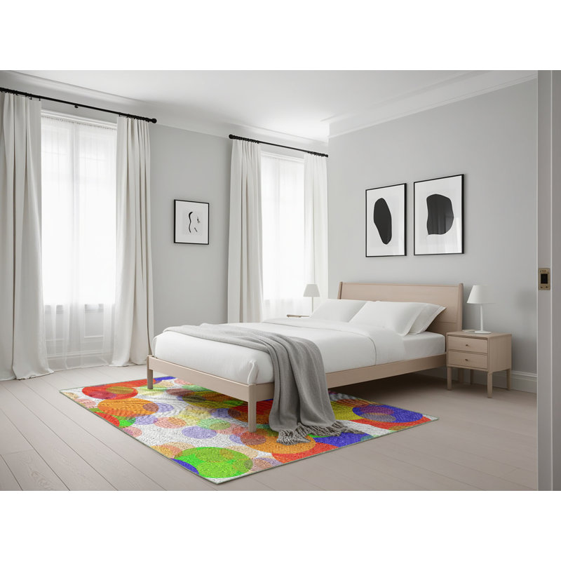 Tapis rouge à pois Colbert, Rectangle 5 pi x 7 pi