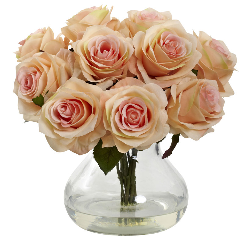 Centre de table Roses dans un vase, Rose