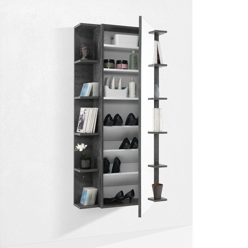18 Pair Shoe Storage Cabinet, Oxide