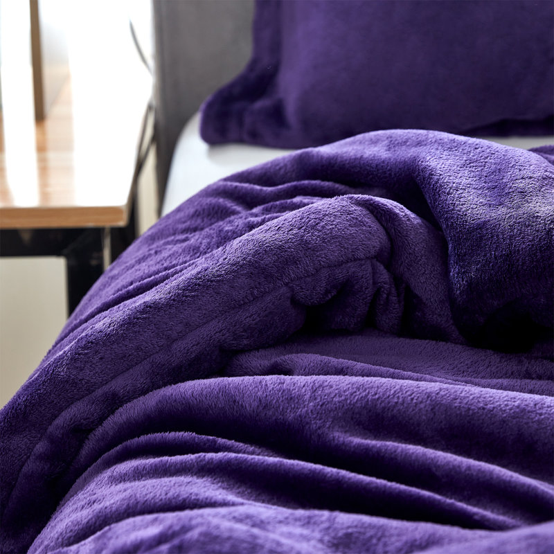 Me Sooo Comfy Coma Inducer Oversized Comforter Set, Queen Comforter + 2 Standard Shams, Purple
