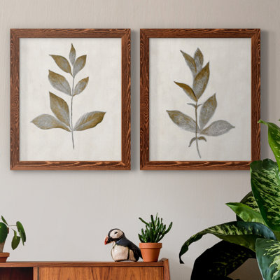 " Bronze Leaf I " 2 - Pieces