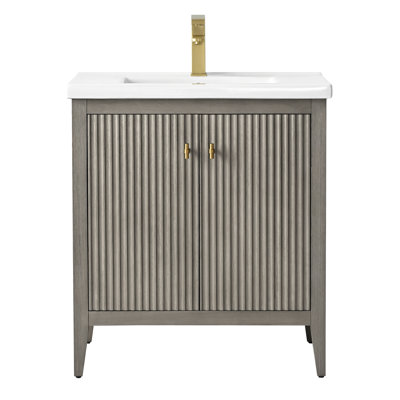 Single Bathroom Vanity with Ceramic Top