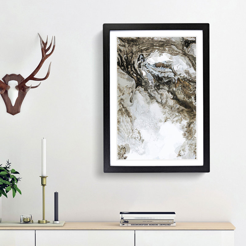 Needing the Beat in Abstract - Framed Print, 36cm H x 27cm W x 2cm D, Black Framed