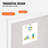 White Cork Board with Linen Surface Wall-Mounted Bulletin Board-111217811