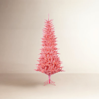 Levion Pink Pre-Lit Pine Christmas Tree