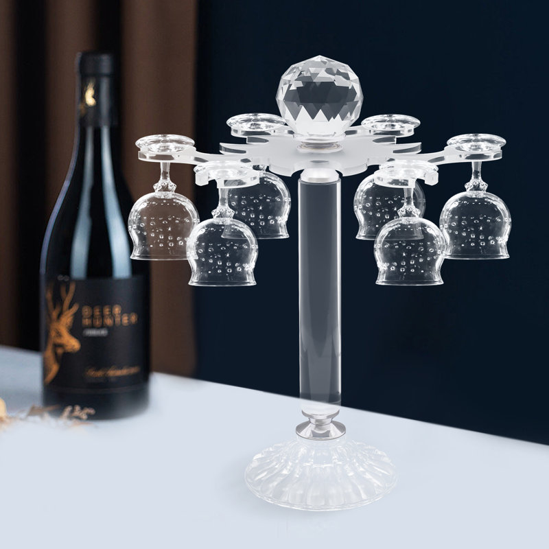 Support à verres à vin de table transparent