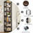 78.7" Extra Tall 7-Tier Rustic Brown Narrow Corner Bookshelf Storage Display Rack For Living Room