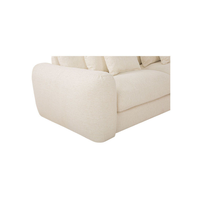 Berga Chaise Sectional, Right Hand Facing, Pebble Polyester