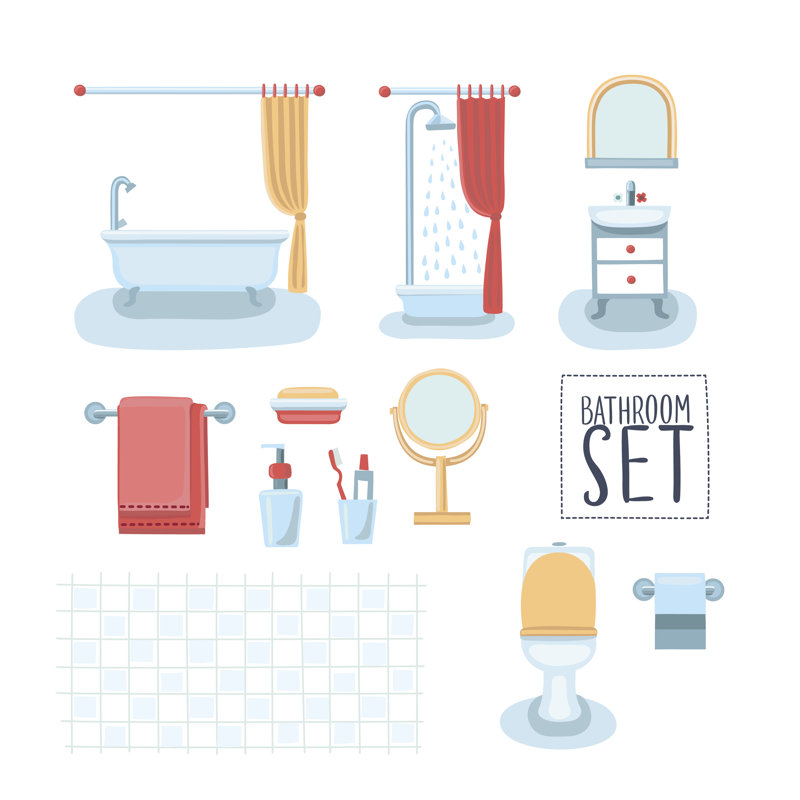 " Element Bathroom Interior " by Cosmaa, 20" H x 20" W