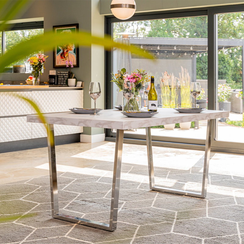 Cail Metal Base Dining Table