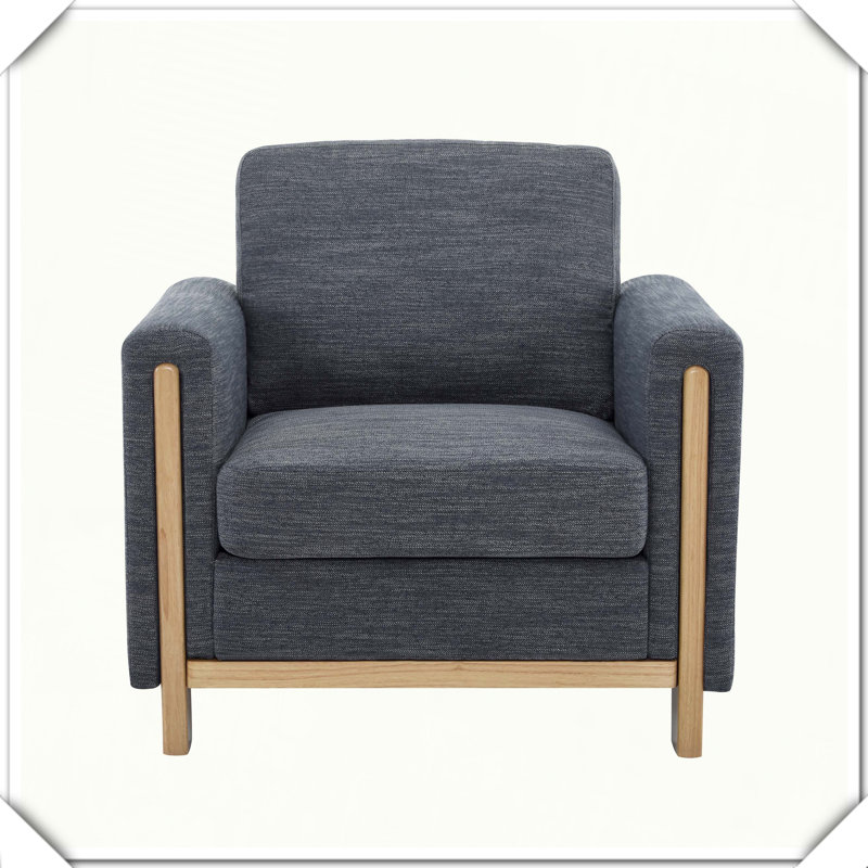 Fauteuil rembourré en tissu Harmonia Home Stylish Seating, Gris anthracite