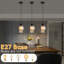 1-Light Smoked Glass Crystal Kitchen Island Pendant