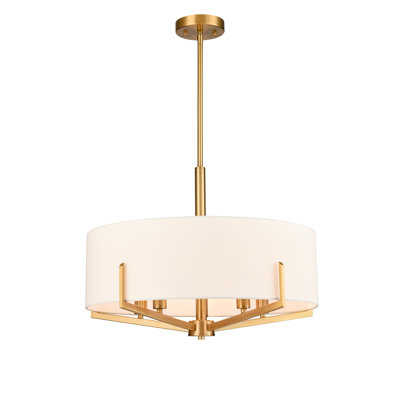 Allysia 5 - Light Brass Shaded Pendant