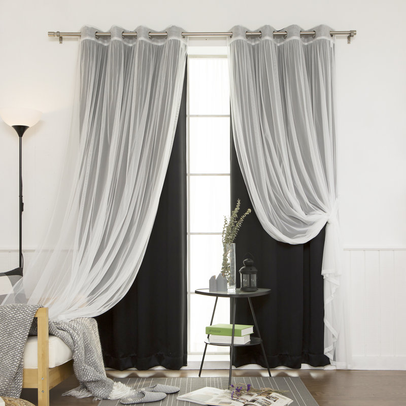 Panneau coulissant en polyester Natascha, Noir, L 52 po x L 63 po