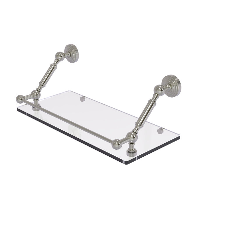 Hertzler Bracket Shelf, Satin Nickel, 7.3" H x 18" W x 8.6" D