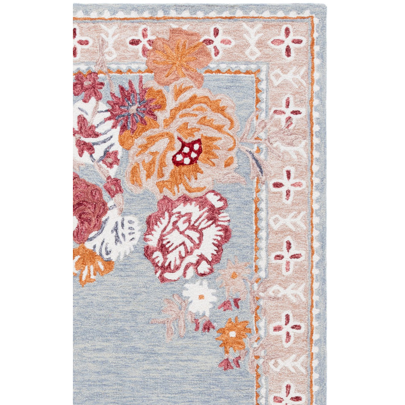 Jardin 476 Hand Tufted 80% Wool; 20% Cotton Floral Rug, Rectangle 9' x 12'