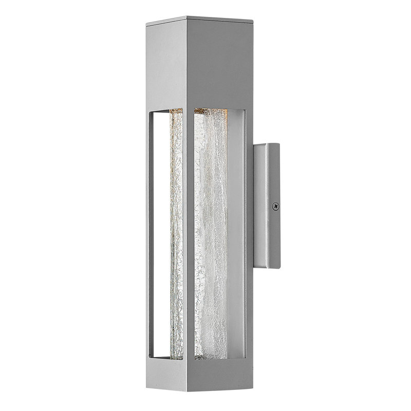 Vapor 1 Light Outdoor Sconce, 14" H x 4.75" W x 3.75" D, Titanium