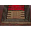 Tapis en laine rouge/beige/noir 3 pi 6 po x 5 pi 8 po one-of-kind à la main-noué la new age