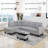 Flannel Storage Ottoman Living Room-2101498992
