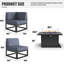 9 - Piece Outdoor Modular Sectional Set with Fire Table-811570779