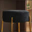 24 po de hauteur, tabourets de bar ronds, ensemble de 2 - Tabourets de salle à manger rembourrés contemporains pour cuisines, cafés et bars - comprend des pieds de support robustes-1481936576