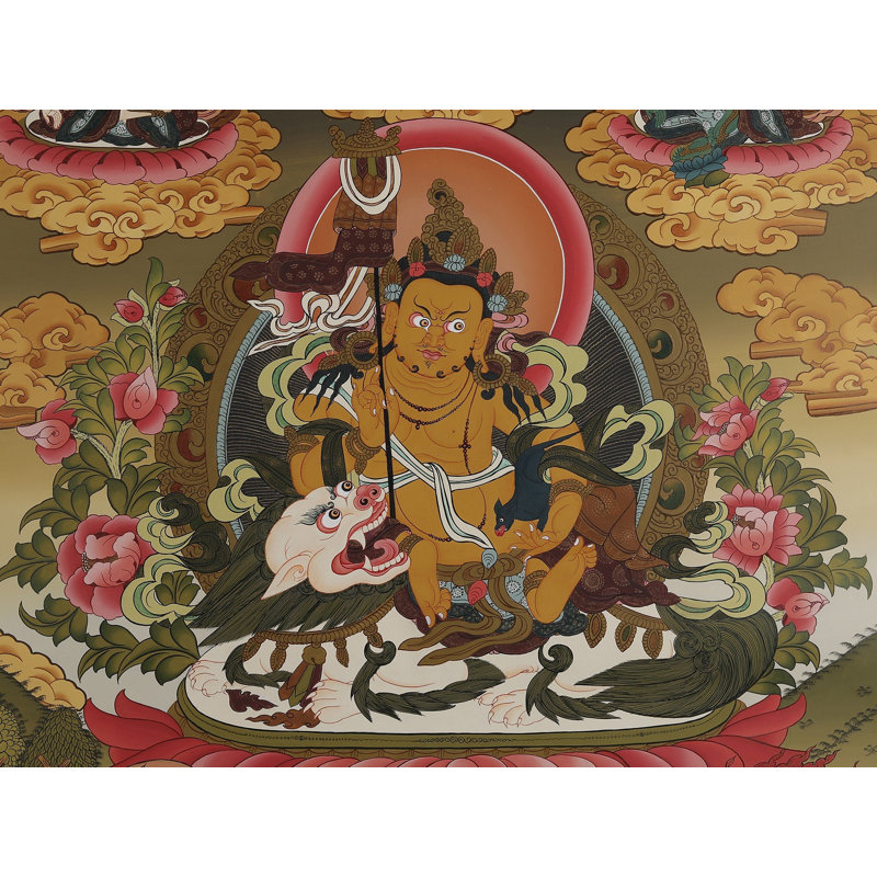 Singha Kubera Thangka, peinture (Brocadeless Thangka)